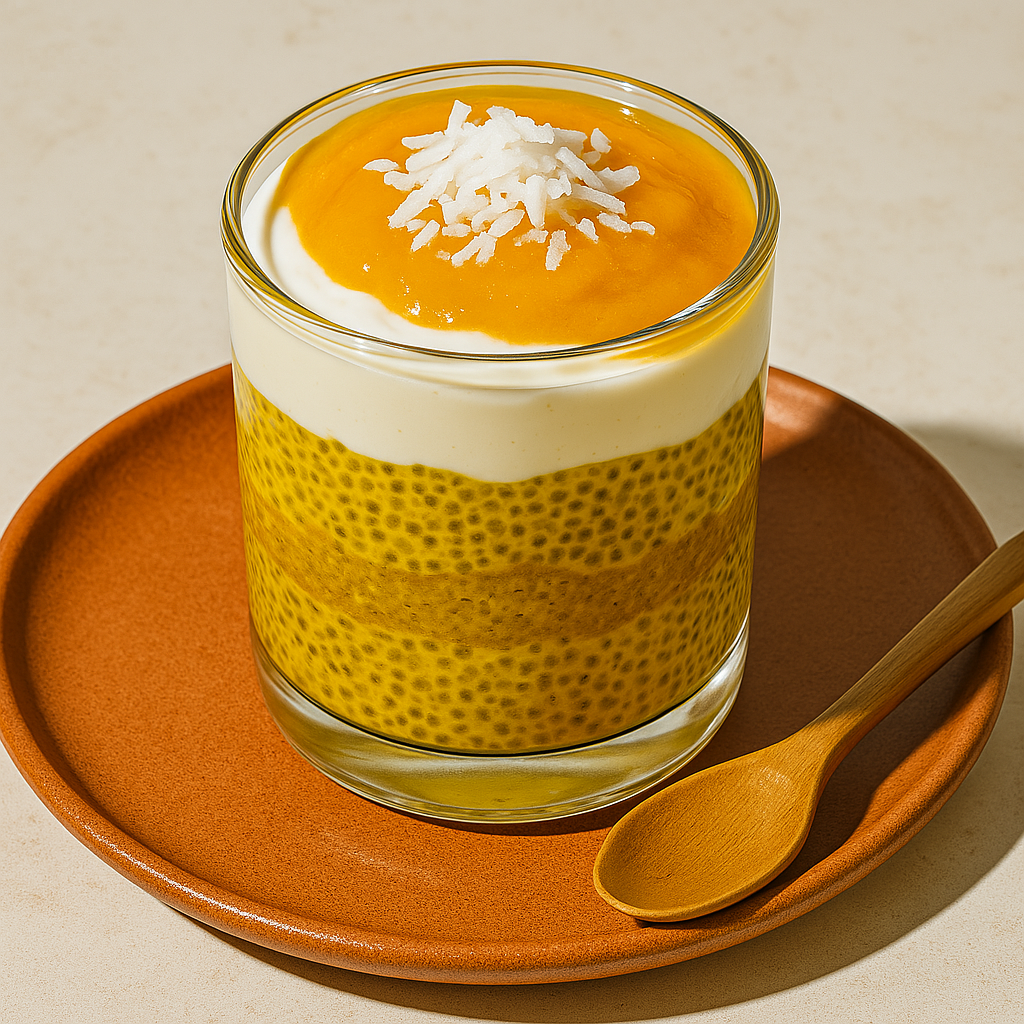 Golden Milk Chia Pudding Parfait