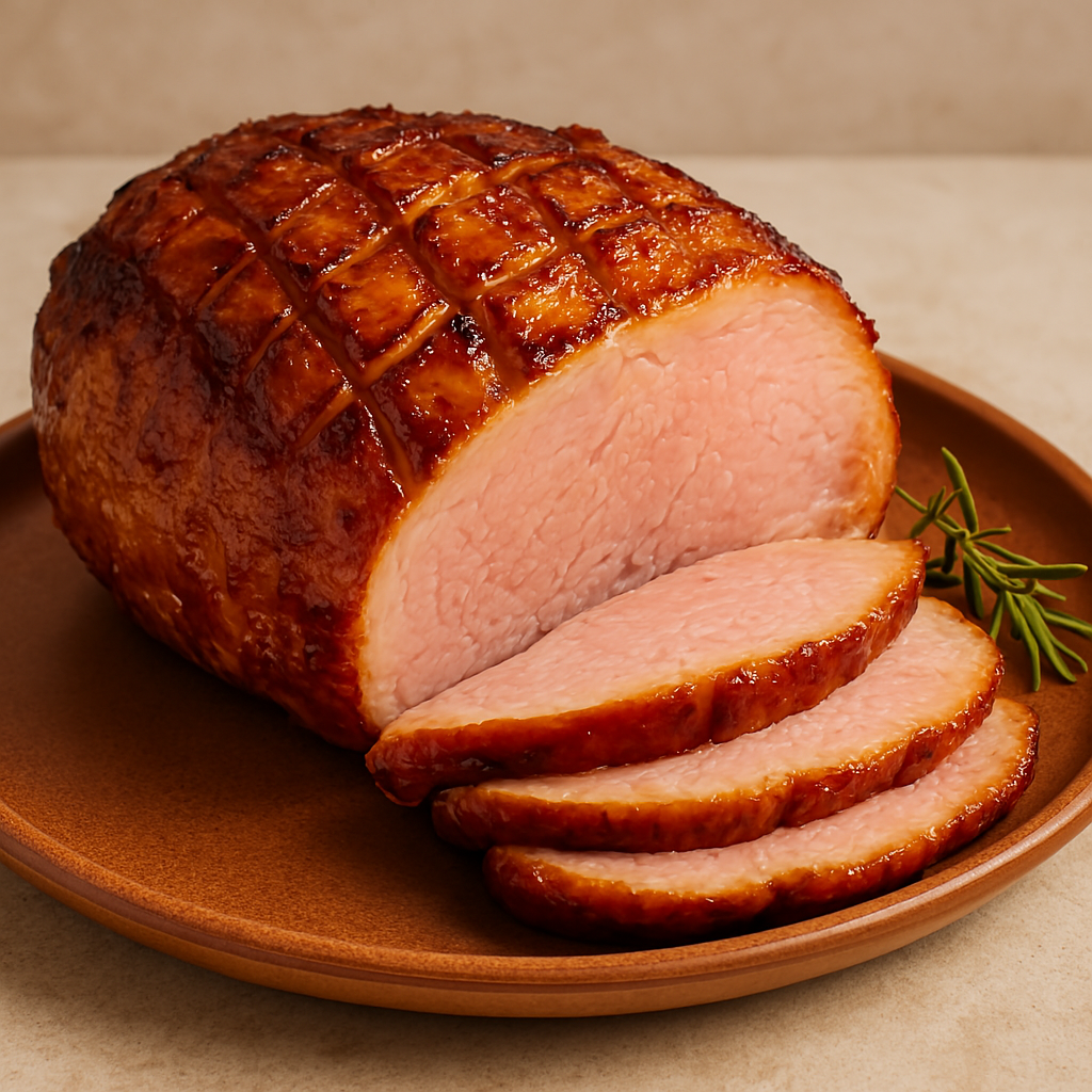 Honey-Mustard Glazed Ham with Cinnamon Kisses