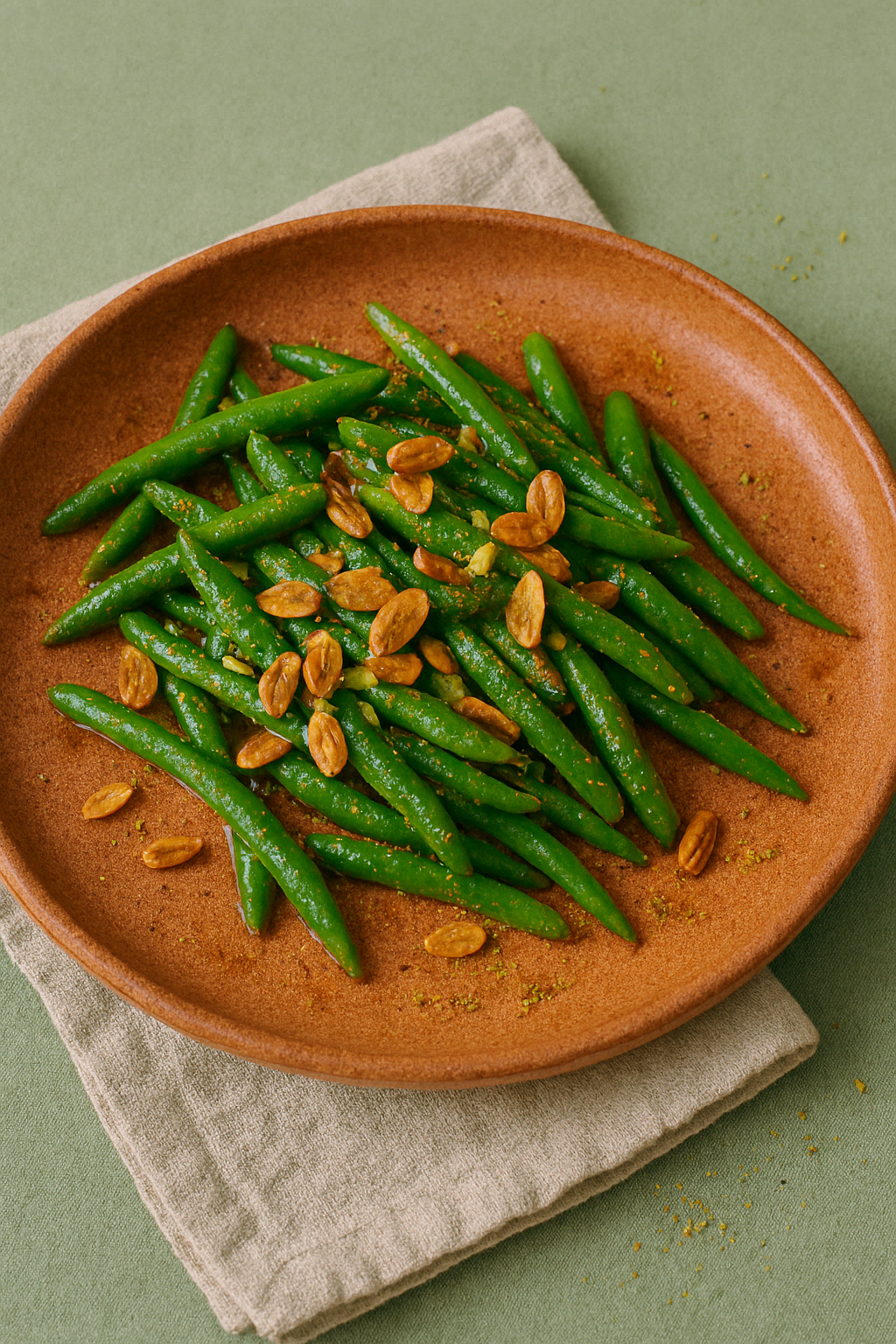 Green Bean Salad with Toasted Almonds & Alexandrian Afternoon