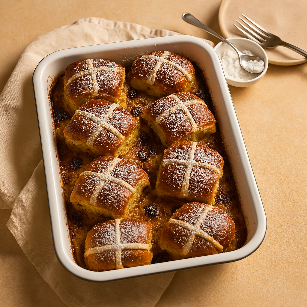 Hot Cross Bun French Toast Bake