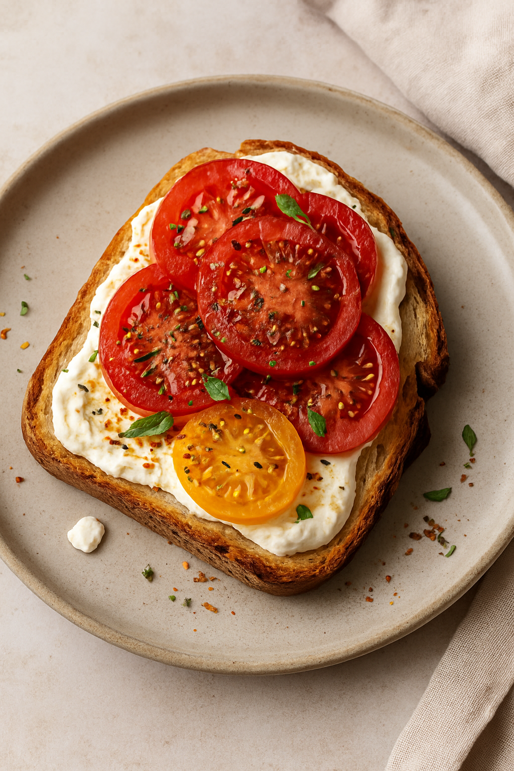 Herby Tomato Toast