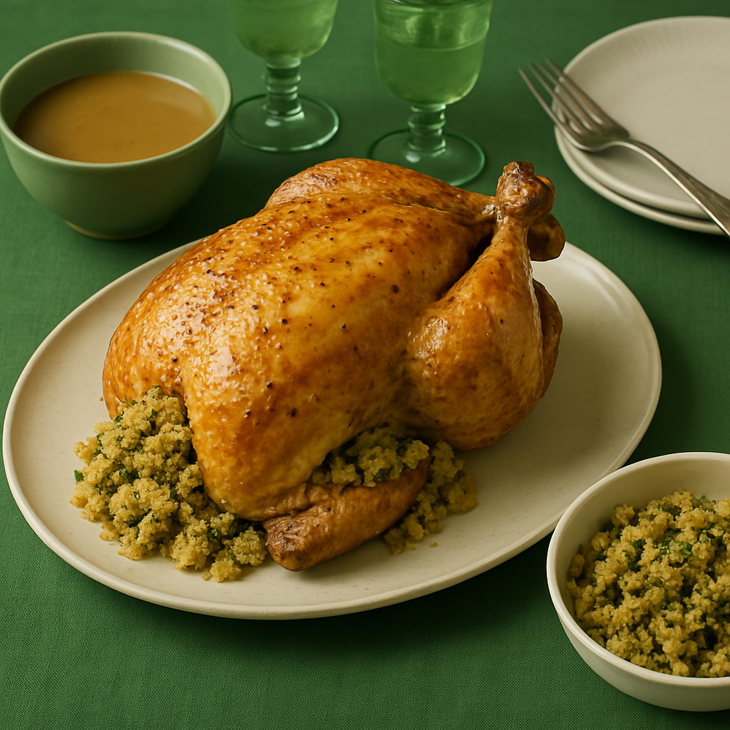 Roast Chicken with Herb Stuffing